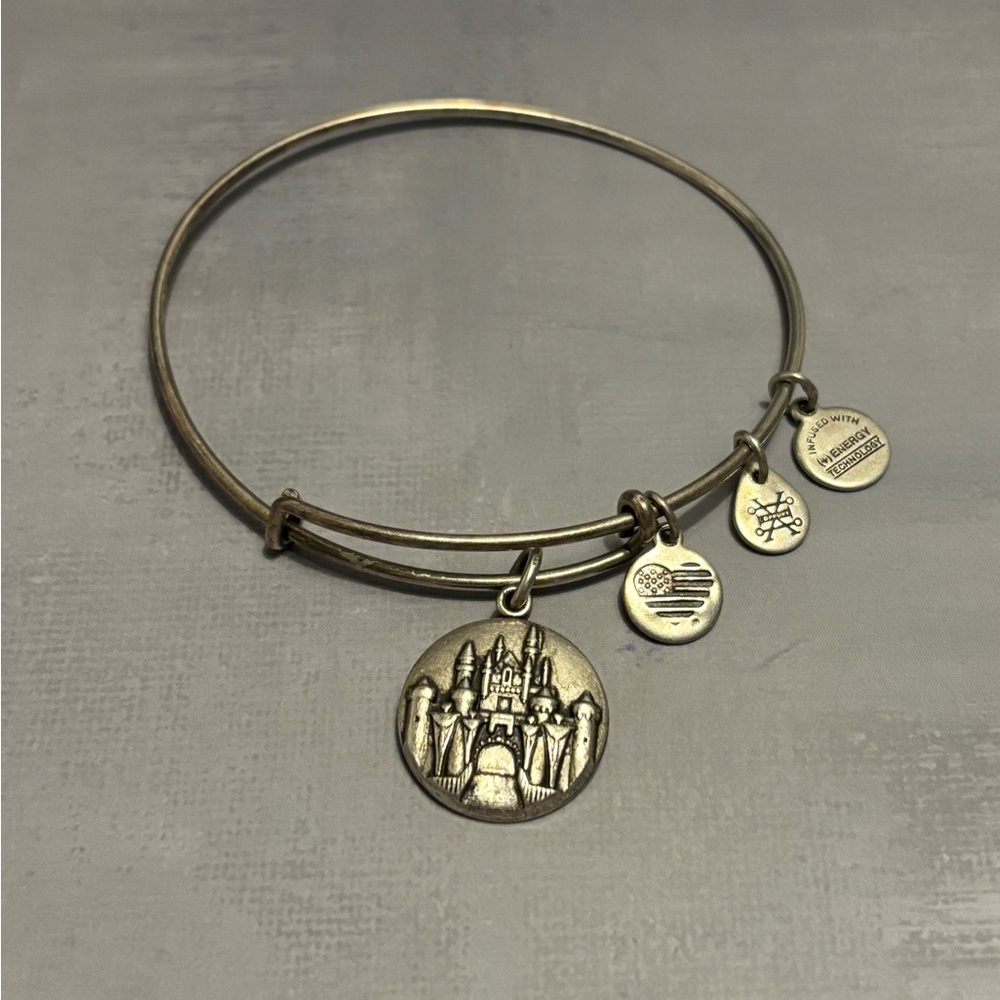 🛍️Alex and Ani Silver Tone Disney Castle Charm Bracelet